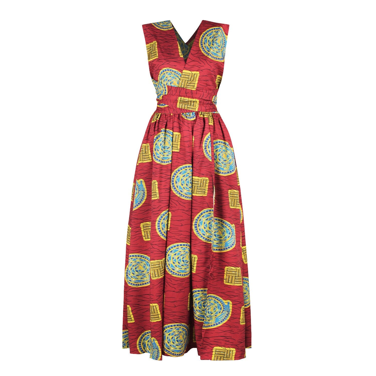 Robe africaine en pagne Wax longue
